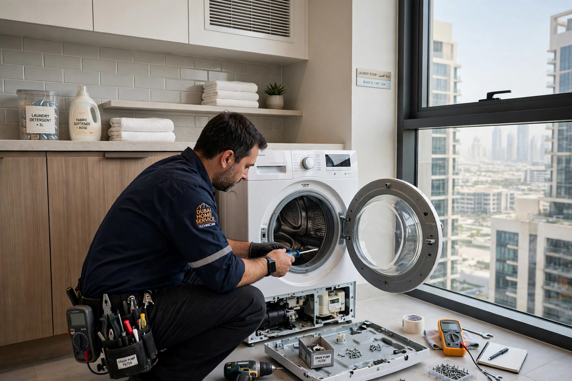 Washing machine repair technician in Dubai